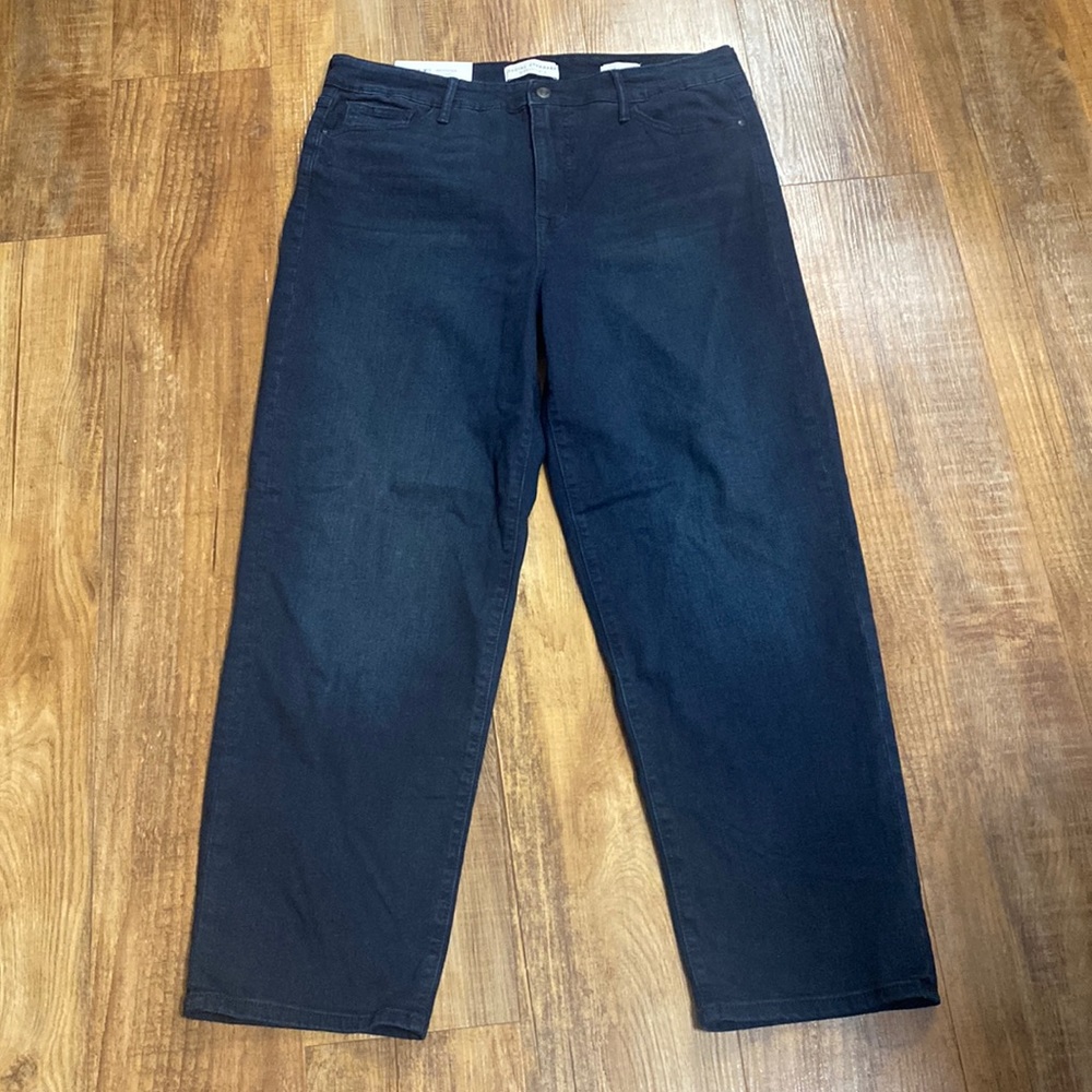 Sanctuary social standard dark wash high rise slim straight fit jeans size 16